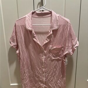 NWT Auden Pink Striped Sleepwear Top
